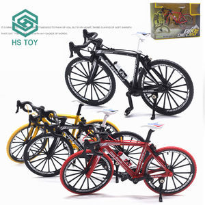 HS 미니 합금 손가락 산악 자전거 홈 장식 공예 1:10 스케일 다이캐스트 도로 자전거 모델 소년과 소녀 - Product Image 5