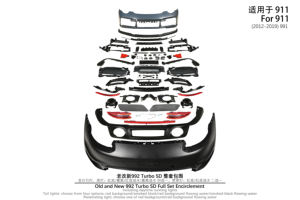 Para <span class=keywords><strong>Porsche</strong></span> <span class=keywords><strong>911</strong></span> 2012 2013 2014 <span class=keywords><strong>2015</strong></span> 2016 991.1 Actualizado a 992 2024 <span class=keywords><strong>Turbo</strong></span> SD Surround con Luz Pasante - Product Image 2