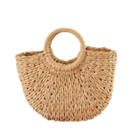 Sacs à Main Rondes en Rotin Naturel pour Femmes, Sacs de Plage en Paille d'Été Fourre-Tout – Vente en Gros