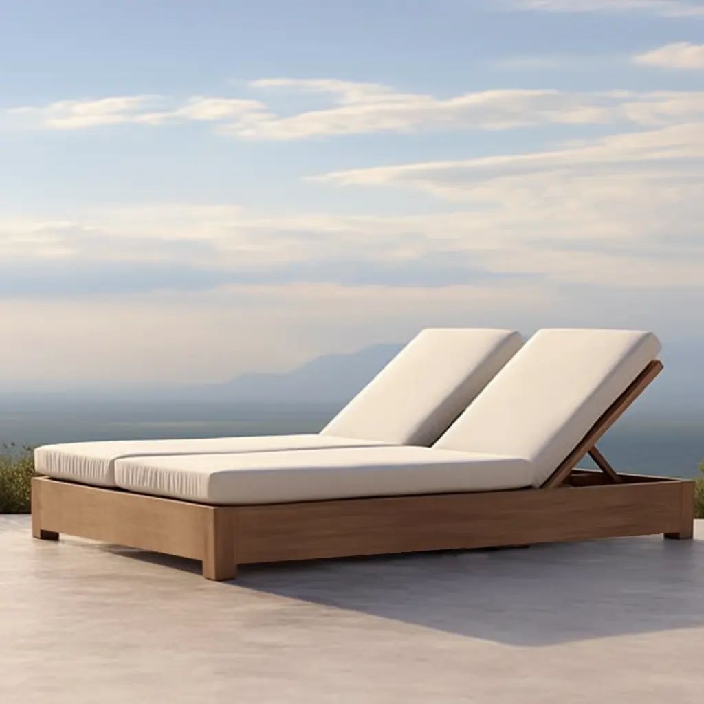 Luxury teak garden furniture  teak outdoor lounge chairs teak double daybed