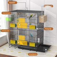 Cage à oiseaux de luxe à double couche en métal, grande taille, écologique, multi-niveaux, pour perroquets, avec cadre robuste, pour l'élevage de perruches et d'animaux domestiques - Offre Spéciale