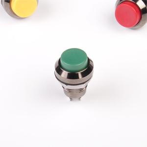 Đẩy nút tạm thời SPST 2pins Vòng cao đầu <span class=keywords><strong>IP67</strong></span> không thấm nước kim loại màu đen sáng bóng vỏ 12mm đẩy nút Thiết bị chuyển mạch - Product Image 3