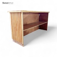 Table de bar pliante en bois naturel pour réceptions de mariage et événements