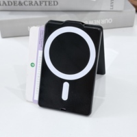Portefeuille porte-cartes magnétique pour téléphone iPhone 18 Pro Max 2 cartes 180 °   Support pliable pour téléphone portable - Accessoires de téléphone portable en gros