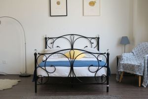 Современная железная кровать европейского дизайна, черная простая железная кровать, дизайнерская детская железная кровать - Product Image 3