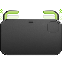 Plateau de table multifonctionnel pour voiture SAIJI pour nourriture, ordinateur portable avec fente rétractable pour volant, surface givrée, plateau pour volant de voiture