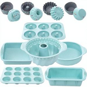 Lot de 30 ustensiles de cuisson en silicone écologiques pour la cuisine, avec moules à gâteaux, plaque de cuisson, moule à donuts, moule à muffins et sac OPP - Product Image 1