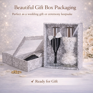 Juego <span class=keywords><strong>de</strong></span> Copas <span class=keywords><strong>de</strong></span> Champán para Boda al por Mayor, Copas <span class=keywords><strong>de</strong></span> Vino Elegantes con Tallo Alto para Brindis <span class=keywords><strong>de</strong></span> Novios, Regalo <span class=keywords><strong>de</strong></span> Decoración para Bodas - Product Image 6