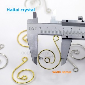 Ganchos decorativos en forma de <span class=keywords><strong>S</strong></span> para piezas de candelabro de cadena de cristal gancho de suspensión de Navidad 45*30mm accesorios de Hardware - Product Image 4