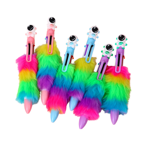 Barato promocional Oficina Negocios Marketing Regalos Plástico Arco Iris 6 colores Bolígrafos Felpa Estilo Papelería - Product Image 1