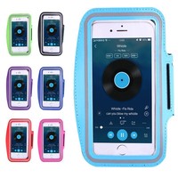 Support de téléphone portable universel MILE pour la course, étanche, réfléchissant, réglable, en cuir PU, pour la plongée, avec LED, pour le sport et le fitness