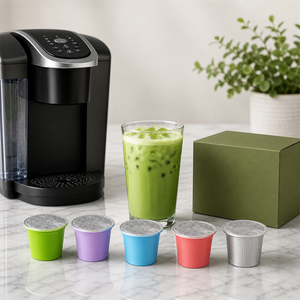 Capsules de matcha latte K-Cup sans sucre ajouté, dosettes de thé vert, 60 unités, boîte de vente au détail, prix de gros - Product Image 4