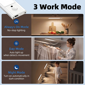New Usb Rechargeable Battery 5 Color Adjustable and Brightness Dimmable Motion Sensor <strong>Kitchen</strong> Under Led Cabinet <strong>Light</strong> - Product Image 5