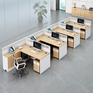 Muebles de Oficina Modernos Modulares de Madera de Primera Calidad, Divisores de Escritorio Dobles con Paneles Divisores de Vista Completa para Oficina - Product Image 4
