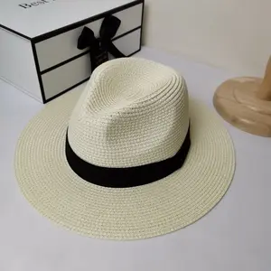 Low MOQ Wholesale Women Men Summer Breathable Sun Beach Panama Straw Hats