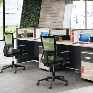 Juego de sillas de escritorio para estación de trabajo de personal de 4 asientos de estilo moderno de alta calidad, nuevo diseño para oficina, muebles escolares, particiones de oficina - Product Image 1