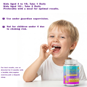 Cápsulas para el Crecimiento en Altura Haccp, Suplemento Natural para el Crecimiento y Desarrollo de Niños y Adolescentes, Vitamina D, K, Calcio, Edades 4+ - Product Image 4