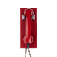 Teléfono Fijo Industrial JWAT205 con Cable para Interiores, Teléfono de Escritorio con Marcación Automática para Línea Directa de Emergencia SOS