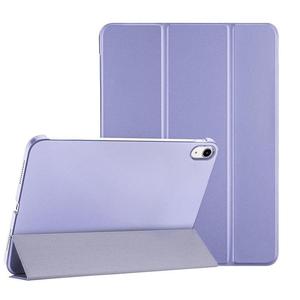 Funda para tableta iPad de 10.2 pulgadas, plegable en tres partes, semitransparente, de PC mate, con cobertura total y a prueba de golpes. - Product Image 1