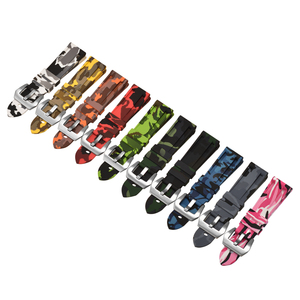 Bán Buôn 20Mm 22Mm 24Mm 26Mm <span class=keywords><strong>Camo</strong></span> Cao Su Ngụy Trang Silicone Ban Nhạc Đồng Hồ Dây Đeo Cho Panerai 111 386 441 Đồng Hồ Cơ Khí - Product Image 2