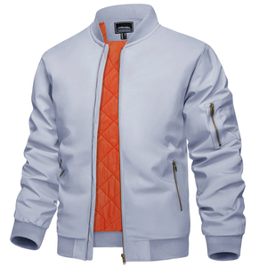 Moins cher 100% Polyester <span class=keywords><strong>homme</strong></span> <span class=keywords><strong>hiver</strong></span> Bomber coupe-vent veste avec poches zippées vêtements de travail imperméable épais manteaux - Product Image 3