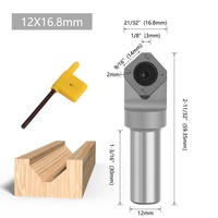 Fresa de ranurado en V de 12 mm con vástago, cuchilla en forma de V para máquina de tallado y corte de tableros