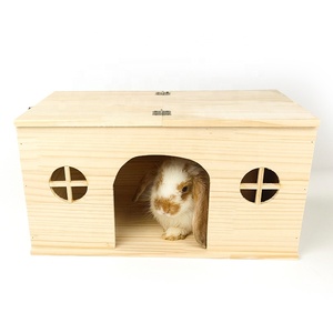 Cabane en bois massif pour écureuil, cage pour hérisson, non assemblée, maison pour écureuil en bois naturel, pour chinchilla, cochons d'Inde, lapin - Product Image 5