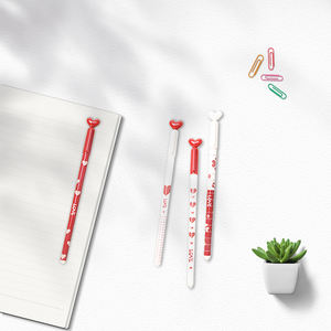 <span class=keywords><strong>M</strong></span>&G Penna a Sfera Ricaricabile con Design a Cuore, Cristallo Blu 0.7mm, Sensibile, Carina, Creativa, per Studenti, Cancellabile, in Plastica, Viola e Verde - Product Image 4