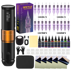 Nueva fabricación original precios al por mayor pistola <span class=keywords><strong>de</strong></span> <span class=keywords><strong>tatuaje</strong></span> rotativa profesional pluma Kits completos - Product Image 1