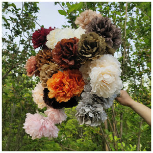 Yiyi Flowers 3 Head <b>Peony</b> <b>Artificial</b> Flowers 30cm-100cm Silk Wedding Decor Home Decoration - Product Image 4