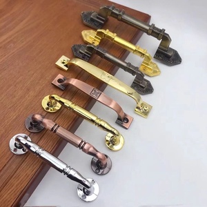 Hot ZINC Aluminum Retro External Installation Gold AC Cabinet <strong>Door</strong> Drawer Handle Room <strong>Door</strong> Hole Free Furniture Handle - Product Image 6