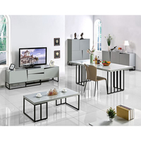 Meuble TV Nouveau Design pour Téléviseur 75 Pouces Table en Verre Moderne avec Tiroirs Unité Luxe Simple Supports Muraux Bois Armoire de Chambre Blanc 120