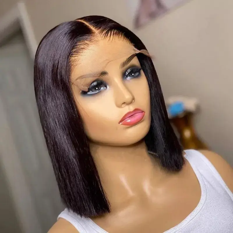 Short Bob Wigs Lace Front Brazilian Virgin Full Lace Hair Wig Hd Lace Frontal Wigs For Black Women