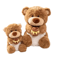 Ours en peluche anime très populaire, super doux, en coton PP, avec pot de miel, cadeau personnalisé pour enfants, 31cm-50cm, OEM/ODM