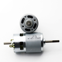 Mini moteur DC avec arbre flexible 775 DC, commutation par balais, aimant permanent en métal