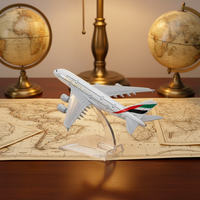 Modèle d'avion Airbus Weian à l'échelle 1:400, 16 cm, A380, A350, A340, A330, A320, avec éclairage et son contrôlés par le son, en alliage