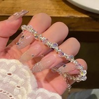 Bracelet de charme en argent brisé avec mini ampoule et perles colorées fantaisie pour femmes, perles colorées de rêve