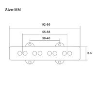 JB Micro basse électrique de précision à 4 cordes Effets de fer en métal noir pour pont de guitare et cou Pièces et accessoires musicaux