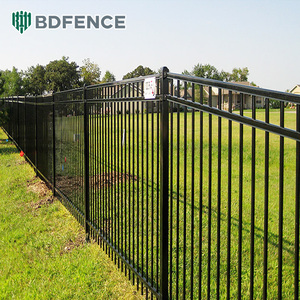 Valla de hierro personalizada de alta calidad para jardín, valla de metal puntiaguda para exteriores, barandilla de acero de Zinc negro - Product Image 1