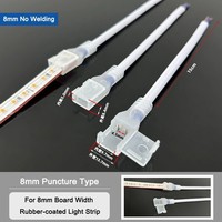 Connecteur de câble sans soudure à 2 broches (8mm/10mm/12mm) 12V/24V/110V/220V pour bande LED – Vente en gros