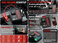 Démarreur de batterie multifonction 2700A 12V pour moto/camion/voiture, pompe à air 150 PSI, 13200 mAh, 760 CCA, gonfleur de pneus numérique