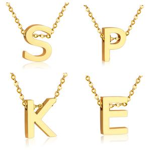 Collar con Letra Chapada en Oro de 18K de Acero Inoxidable en Promoción, Collar con Colgante de Nombre Personalizado de Calidad a Precio Económico para Mujer - Product Image 2