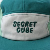 Gorros de campamento no estructurados de 5 paneles bordados personalizados, gorros de correr de algodón con logotipo bordado en diferentes colores
