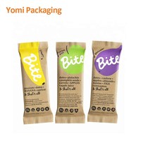 Envoltura de barra de energía de bocadillo de Chocolate Heal Seal personalizada Envoltura de barra de proteína de goma de caramelo de papel de aluminio Envoltura de sello trasero