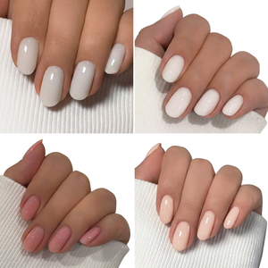 Uñas Postizas Cortas Cuadradas de Color Sólido Clásico con Logotipo Personalizado, 24 Piezas, Uñas Acrílicas Reutilizables al por Mayor - Product Image 1