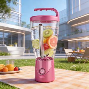 Licuadora Portátil de 1000 ml de Gran Capacidad, a Prueba de Fugas, con Modo Turbo, para Uso en Automóviles y Hoteles, con Motor de Batería, Recargable por USB, 6 Cuchillas, Libre de BPA, para Hielo - Product Image 4