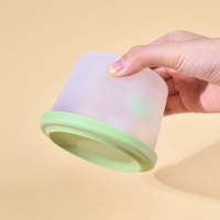 Grande boîte ronde de nourriture complémentaire pour bébé en silicone avec couvercle étanche pour bébé