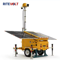 3*435W Dual-Facial Mobile Kamera Solar-Anhänger IP67 Wasserdicht 2*4MP PTZ 10800Wh Windfest 117km/h Cloud-Backup-Generatorsystem