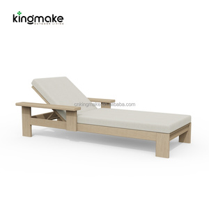 Set di Mobili da Esterno in Teak Invecchiato, <span class=keywords><strong>Lettino</strong></span> <span class=keywords><strong>Prendisole</strong></span> Commerciale in Legno per Hotel e Piscina, Sdraio Resistente - Product Image 3