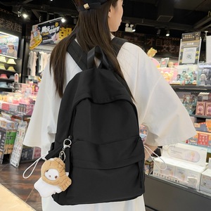 Simple <b>Backpack</b> For Women Solid Color Lightweight <b>Waterproof</b> <b>School</b> Travel Laptop Bag With Interior Zipper Pocket Summer 2023 - Product Image 5